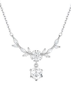 中国珠宝足银紫藤花项链