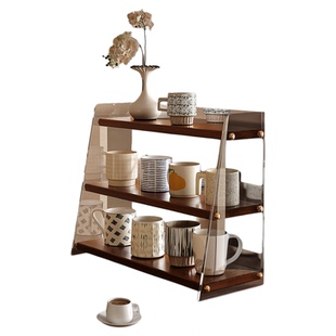 桌面杯架杯子收纳置物架咖啡杯水杯餐桌台面置物架茶具茶杯收纳柜