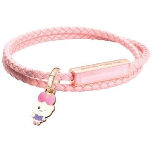 香港代购Crudo 米奇米妮编织皮革手链贝母迪士尼卡通情侣手绳礼物