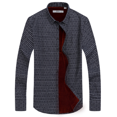 南极人保暖衬衫男加绒加厚