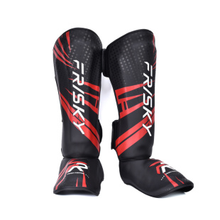 BN散打护腿泰拳自由搏击护腿板连脚背拳击格斗成人儿童脚套护具胫