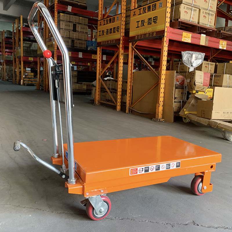 工厂直供手动液压升降平台车可移动小平台车剪叉式小型升降平台