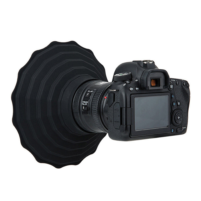 JJC镜头消光罩EOS R3适用尼康ZFC富士索尼佳能RA相机R50 R7/6/8单反5D4/3微单XT3 A7M3遮光罩防玻璃反光硅胶