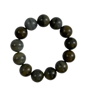 16mm稀有糖青花籽料圆珠手串有原皮朕®开仓