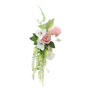 婚庆椅背花仿真绢花束酒店户外婚礼庆典活动楼梯绑花椅子装饰花艺