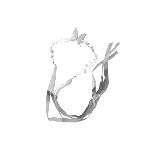 人造珍珠蝴蝶项链女2025新款时尚洋气串珠锁骨链轻奢颈链甜美首饰