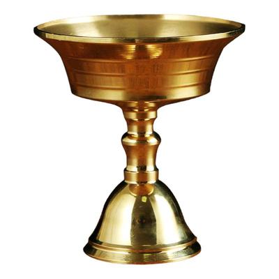 酥油灯灯座供佛酥油灯座黄铜家用供佛酥油灯底座 蜡烛长明灯烛台