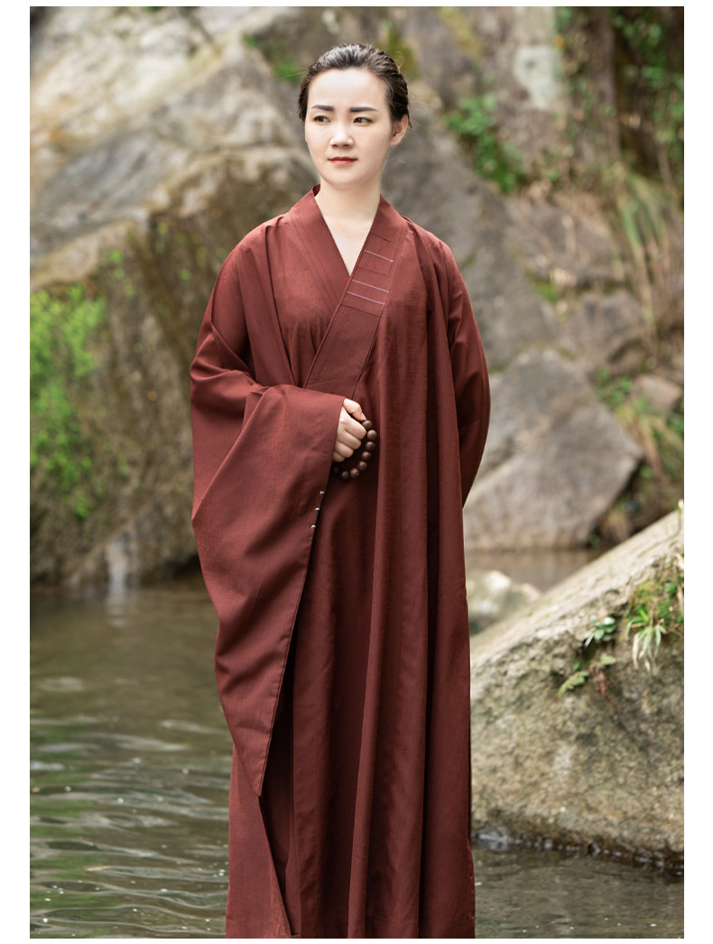 新款海青居士服女夏季长袍大褂四季男女款高档和尚服海清衣服
