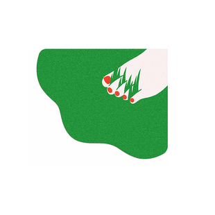 TRIPPY原创设计 草地上的lolita 踏青春天客厅脚垫仿羊绒小众地毯