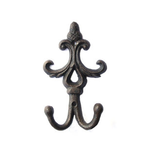 欧式复古铁艺铸铁挂钩庭院花园户外 创意装饰挂衣钩钥匙钩墙壁挂