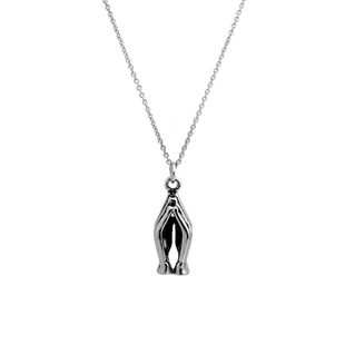 英国DARK ANTHEM重音 祈祷手项链纯银简约潮酷个性中性男女款