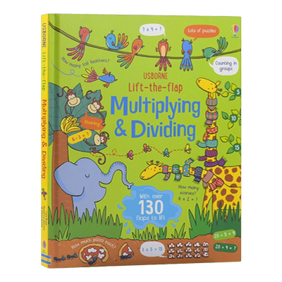 英文原版绘本 乘除法学习技巧 Lift-the-Flap Multiplying and Dividing 纸板翻翻书 儿童早教数学启蒙 英文版 进口英语原版书籍