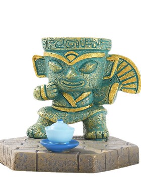 三星堆仿青铜盲盒手机支架摆件