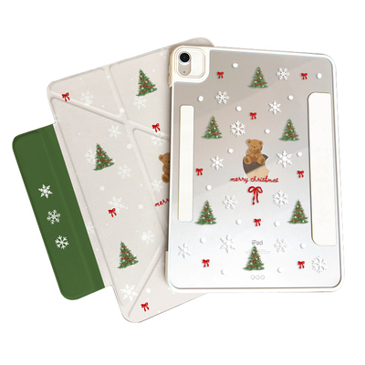 圣诞风格ipad保护壳磁吸拆分