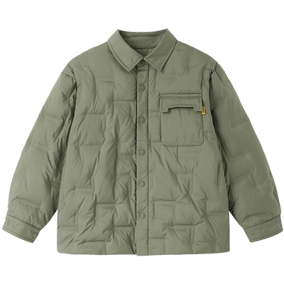 英氏超韧绒儿童羽绒服冬季内搭保暖男童轻薄女童冬装短款外套新款