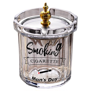 烟灰缸高级感家用客厅高端大气上档次轻奢办公室商用创意玻璃防飞