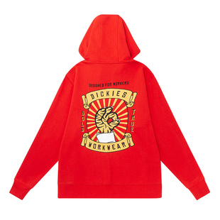 Dickies小老虎舒适连帽印花卫衣个性男秋冬新款中性情侣上衣潮女