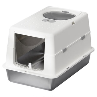 不锈钢猫砂盆全封闭式防臭特大号猫屎盆防外溅巨型猫厕所猫沙盆