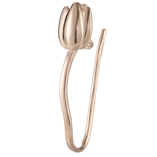 925纯银荷花平安扣夹扣吊坠扣翡翠玉石玉坠银扣头专用扣头diy配件