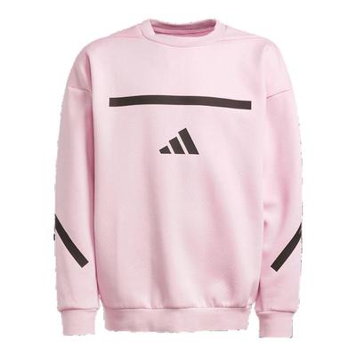 阿迪达斯2025年新款男女大童休闲运动日常百搭户外圆领卫衣JJ4861