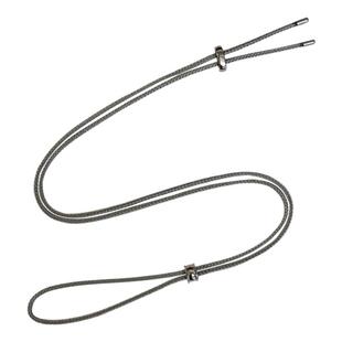 洪菁手作 银灰色灰咖色玉石黄金吊坠挂绳八股项链绳男女通用款