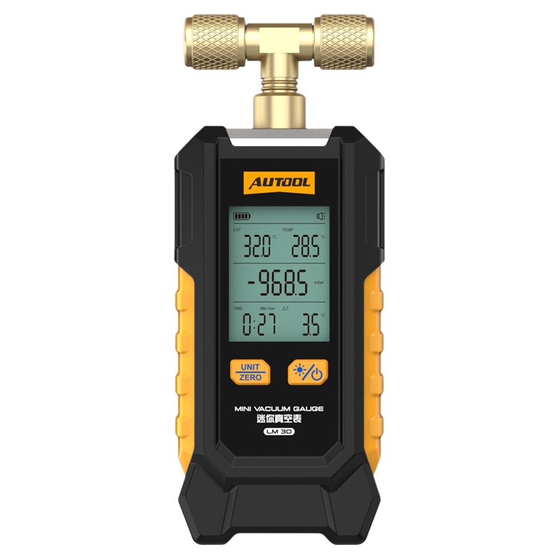 AUTOOL LM30迷你真空表汽车空调抽真空压力表冷媒数显负压表