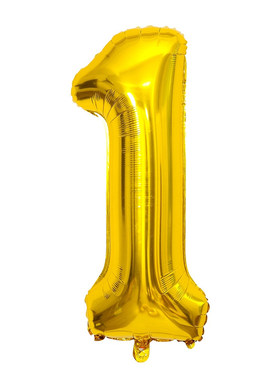 32寸金色数字气球生日派对装饰