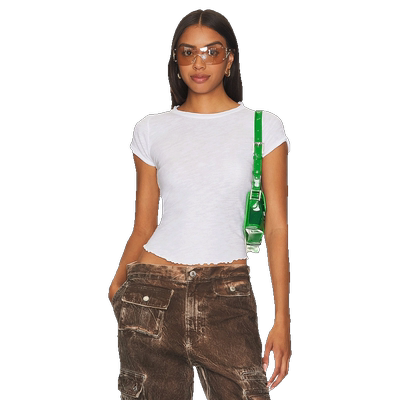 【海外直邮】姜妍同款Free PeopleT恤REVOLVE设计感圆领修身短袖