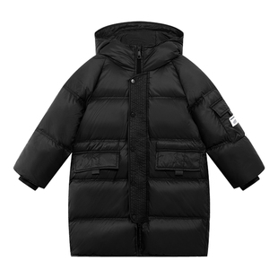 左西【三防】儿童羽绒服童装2026新款男女童中长款加厚保暖外套秋