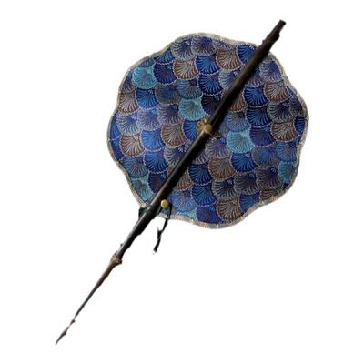 腰扇可卷古扇流光贝挂腰舞蹈扇子