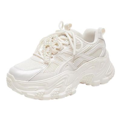 达芙妮老爹鞋女透气增高运动鞋