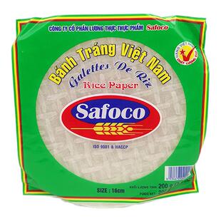 越南春卷皮safoco米纸薄饼皮小号直径16cm 200g装45张左右包邮