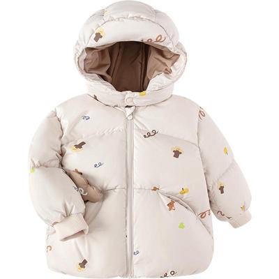 巴拉巴拉中长款加厚鹅绒羽绒服小