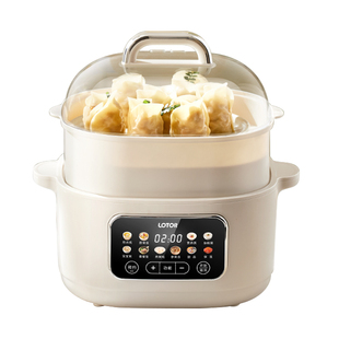 lotor徕多电炖盅隔水炖家用全自动煲汤锅煮粥神器陶瓷大白电炖锅