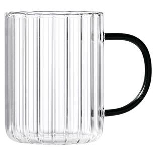 ins高颜值条纹六色把手玻璃杯喝水杯子茶杯果汁杯牛奶杯组合