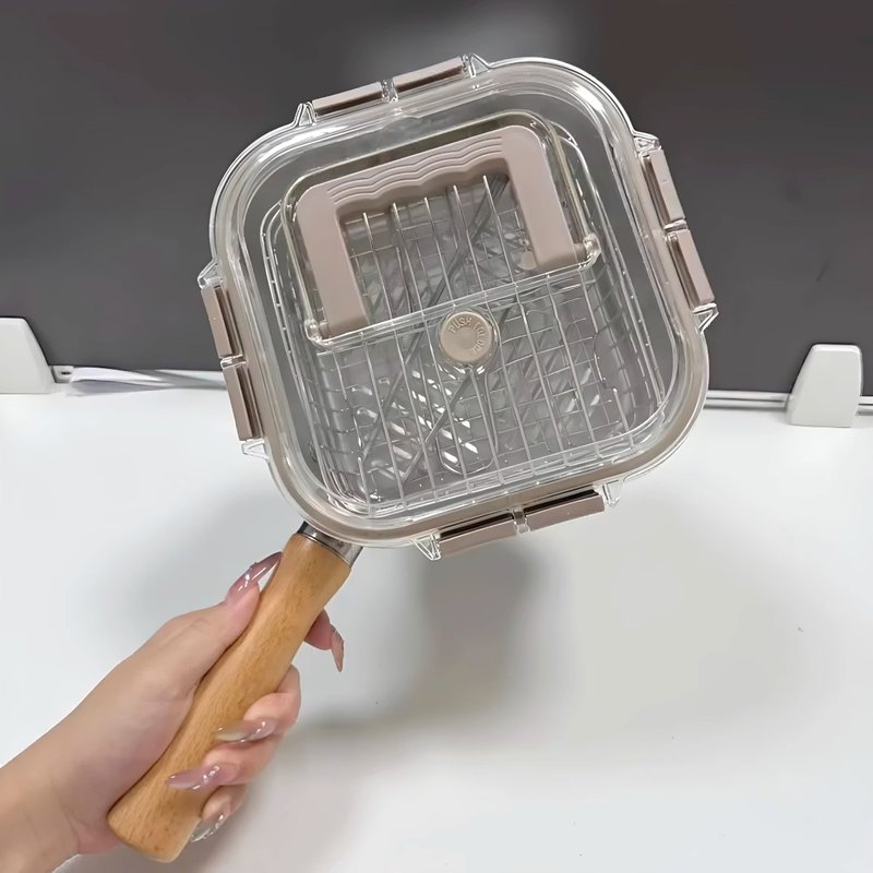 迷你炸锅家用多功能304不锈钢煎锅可电磁炉燃气露营便携带盖密封