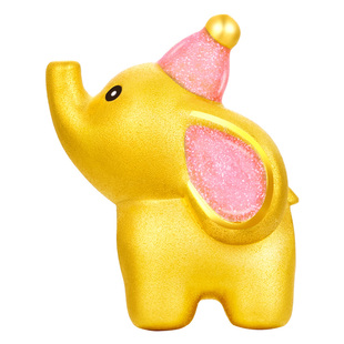 周大福SOINLOVE萌宠飞象小象黄金转运珠可爱多款可选 情人节礼物