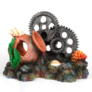 仿真珊瑚鱼缸造景礁石假山躲避屋假珊瑚树鱼缸造景装饰海水缸布景