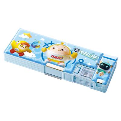 蛋仔派对文具盒男孩双面铅笔盒小学生铅笔袋大容量黑科技多功能防水耐脏笔盒一年级幼儿园大班带削笔器收纳盒