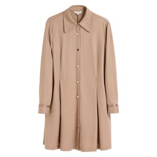 蒲PUKKA 女装中长款羊毛衬衣秋冬季设计感衬衫外套商场同款