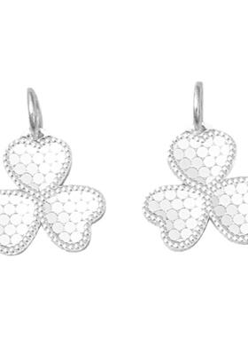 S925纯银四叶草三叶草5G工艺吊坠