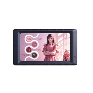 妙联宝D5机箱副屏多功能时钟电脑CPU温度监控屏电子日历电竞桌搭