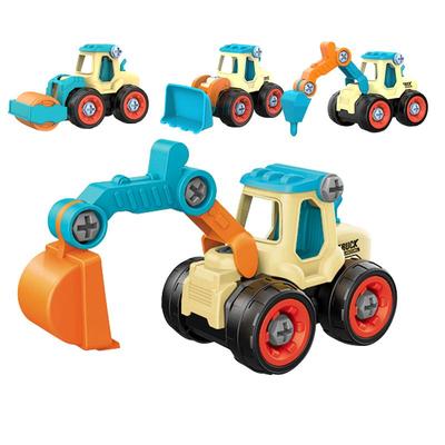 diy拆装工程车男儿童益智