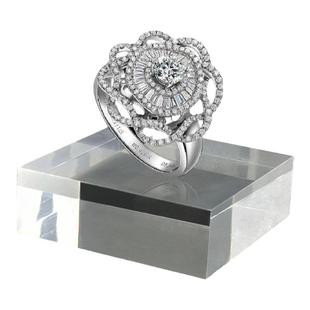 高透明亚克力水晶方块方柱化妆品展台底座首饰瓷器古玩摆件展示架