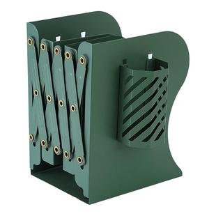 可伸缩书立金属书架桌面书本折叠固定收纳架挡板书夹初高中学生用课桌上收缩创意置物架放书神器教室书籍分隔