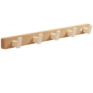 免打孔木头挂衣钩入户门后玄关衣服收纳挂钩墙上壁挂收纳榉木排钩