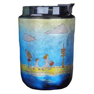 99.9%精致双层纯钛咖啡杯保温杯礼物高颜值便携外出随行水杯礼盒