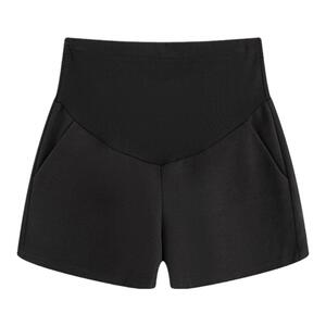 孕妇短裤秋冬季外穿2024新款黑色显瘦A字托腹阔腿打底裤毛呢靴裤