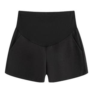 孕妇毛呢短裤秋冬季2025新款外穿孕期不勒肚子托腹阔腿打底裤靴裤