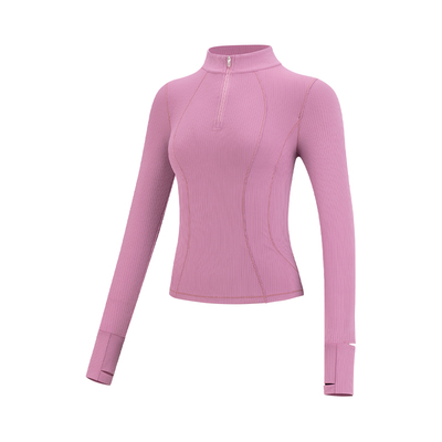 VfU跑步长袖上衣女半拉链速干